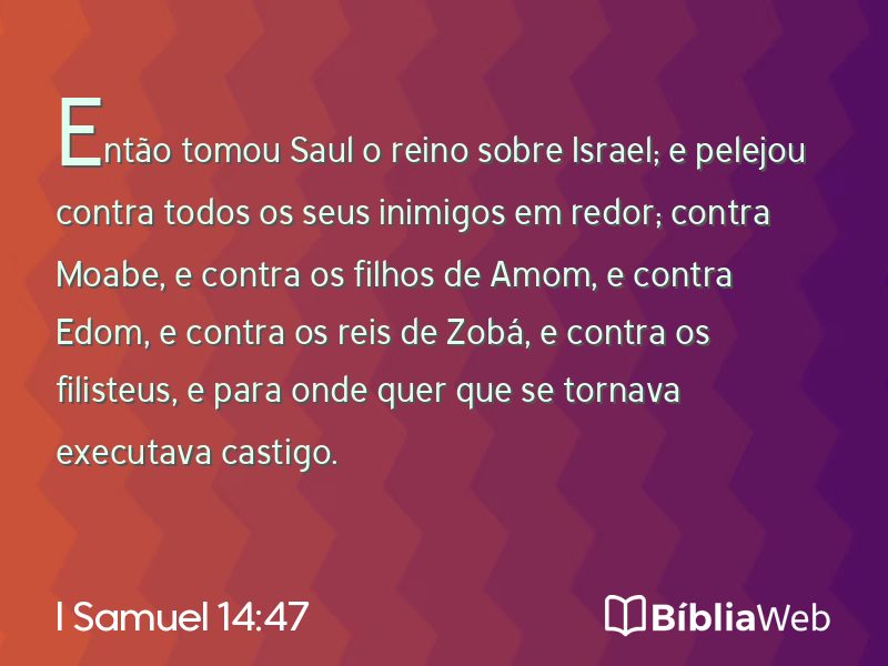 I Samuel 14:47 em imagem para compartilhar