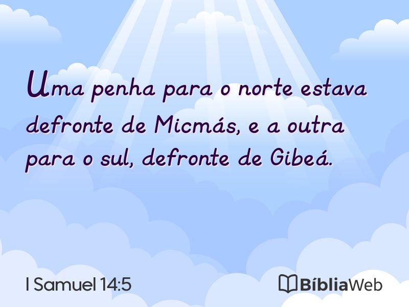 I Samuel 14:5 em imagem para compartilhar