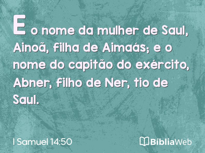 I Samuel 14:50 em imagem para compartilhar