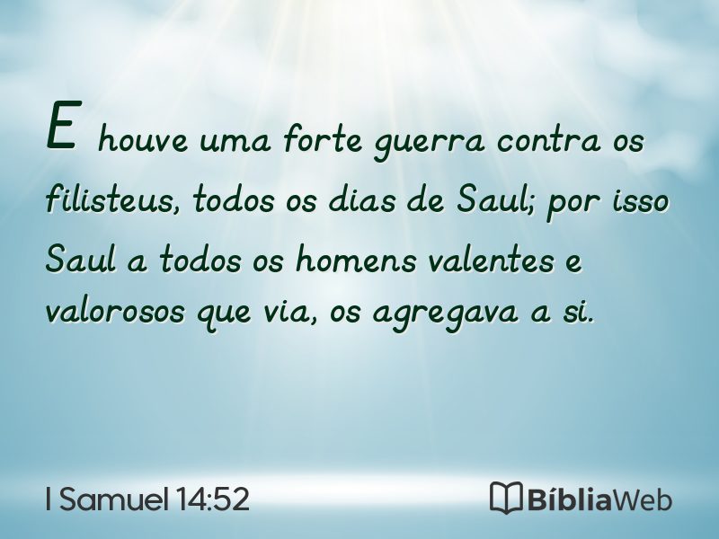 I Samuel 14:52 em imagem para compartilhar