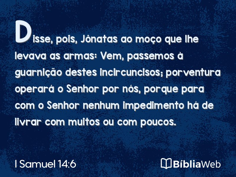 I Samuel 14:6 em imagem para compartilhar