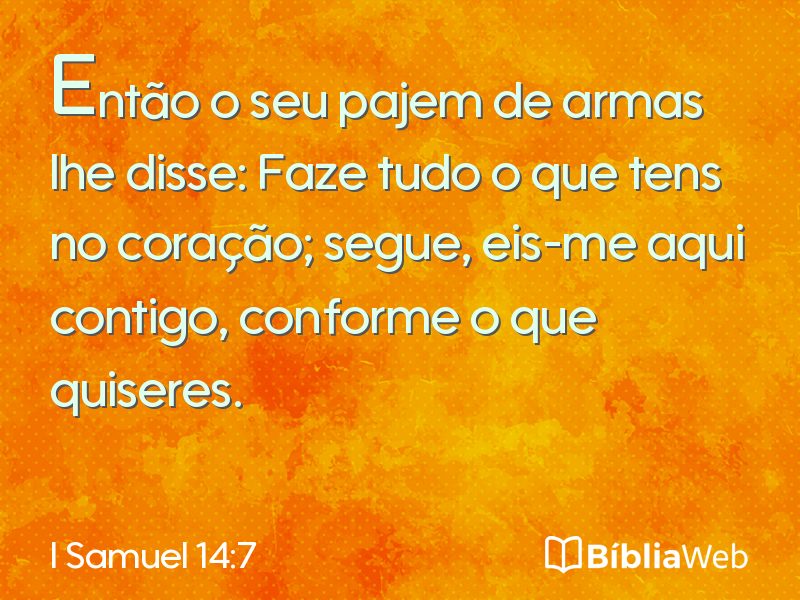 I Samuel 14:7 em imagem para compartilhar