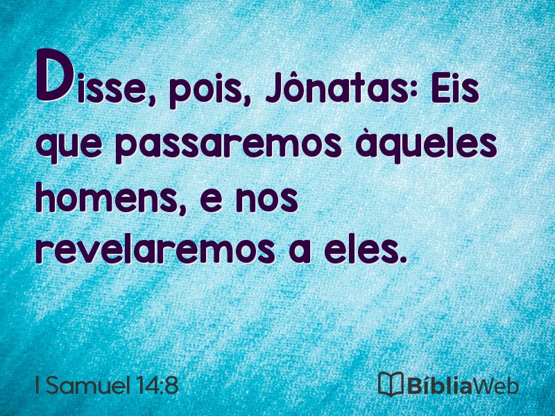 I Samuel 14:8 em imagem para compartilhar