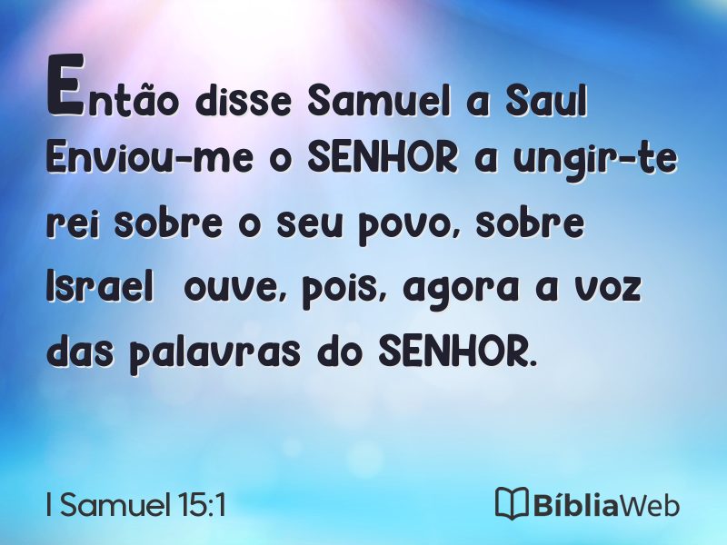 I Samuel 15:1 em imagem para compartilhar
