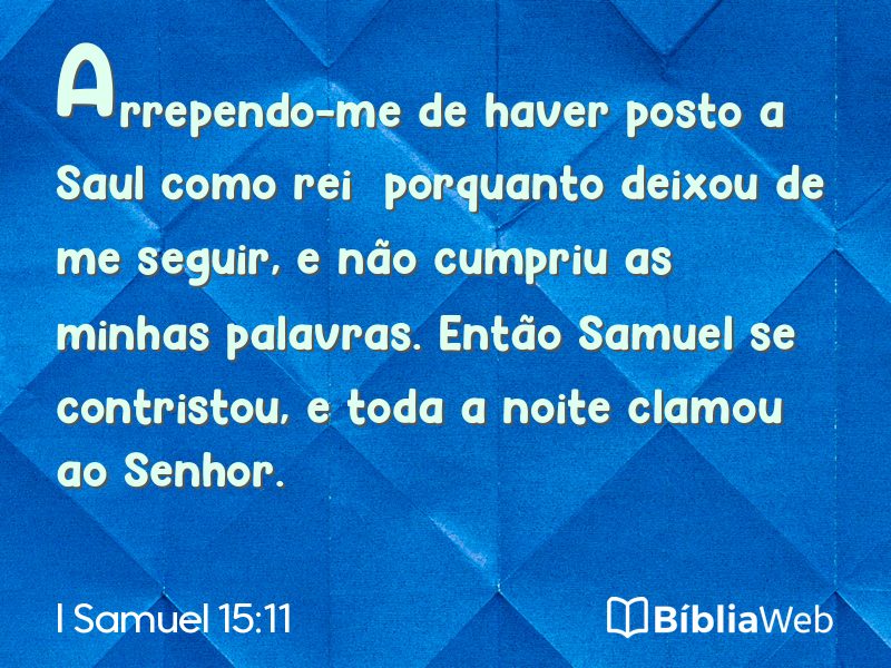 I Samuel 15:11 em imagem para compartilhar