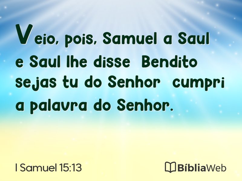 I Samuel 15:13 em imagem para compartilhar