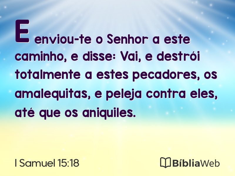 I Samuel 15:18 em imagem para compartilhar