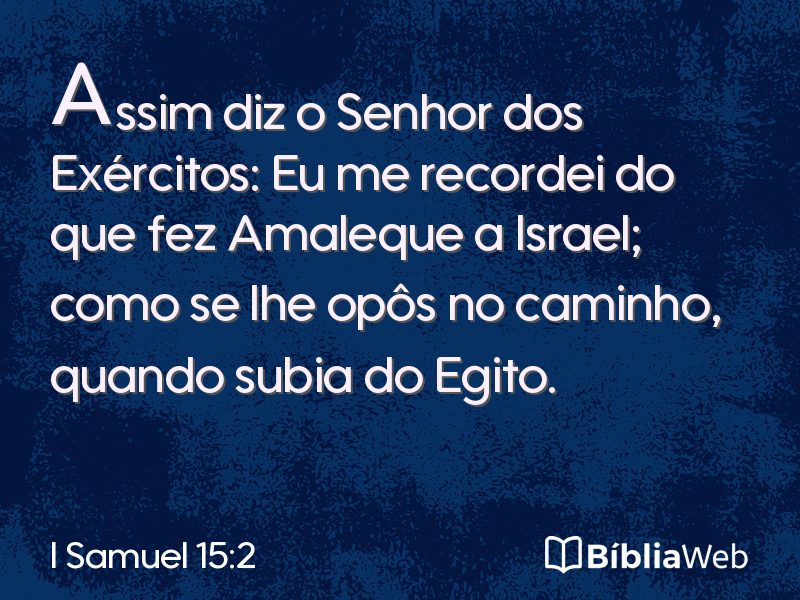 I Samuel 15:2 em imagem para compartilhar