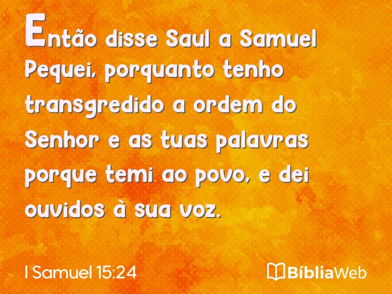 I Samuel 15:24 em imagem para compartilhar