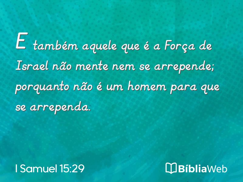 I Samuel 15:29 em imagem para compartilhar