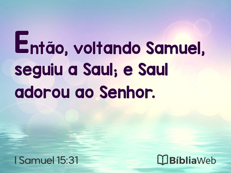 I Samuel 15:31 em imagem para compartilhar