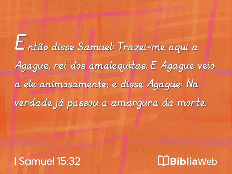 I Samuel 15:32 em imagem para compartilhar