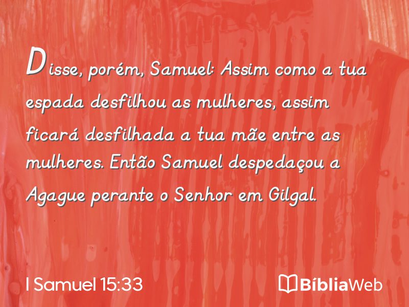 I Samuel 15:33 em imagem para compartilhar