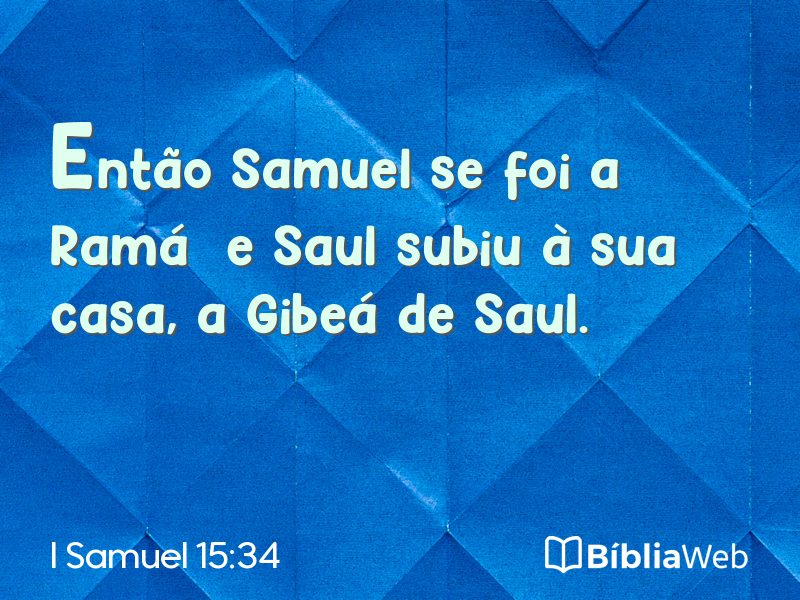 I Samuel 15:34 em imagem para compartilhar