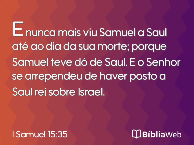 I Samuel 15:35 em imagem para compartilhar