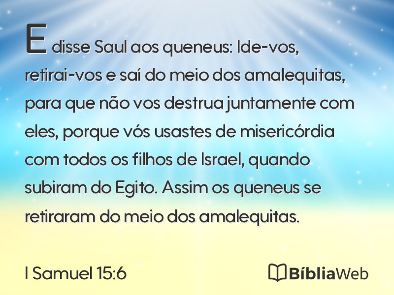 I Samuel 15:6 em imagem para compartilhar