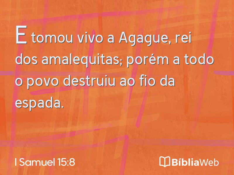 I Samuel 15:8 em imagem para compartilhar
