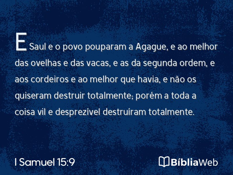 I Samuel 15:9 em imagem para compartilhar