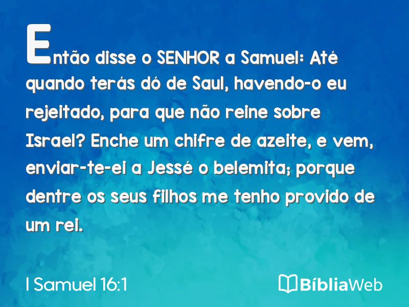 I Samuel 16:1 em imagem para compartilhar