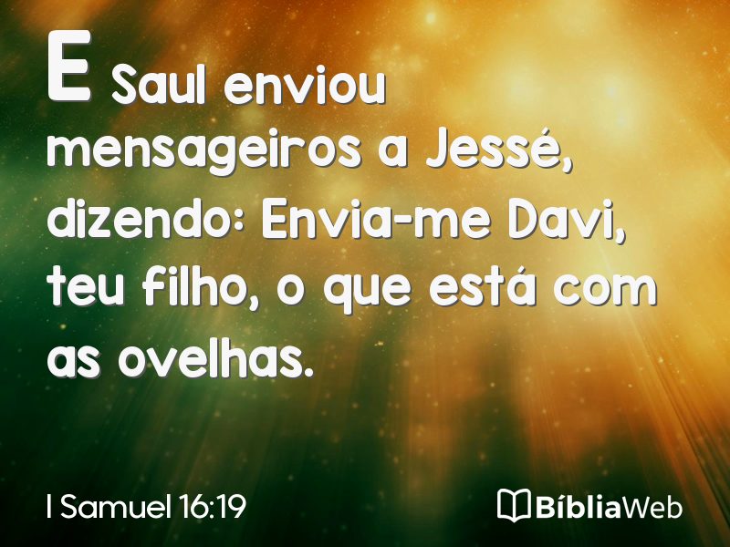 I Samuel 16:19 em imagem para compartilhar