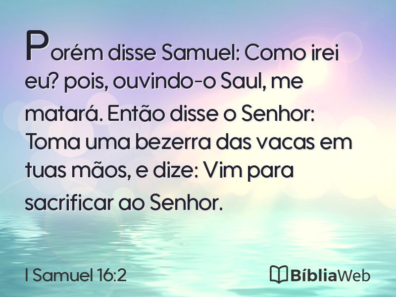 I Samuel 16:2 em imagem para compartilhar