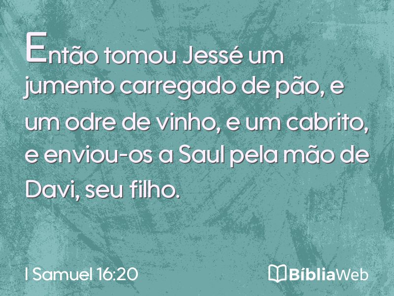 I Samuel 16:20 em imagem para compartilhar
