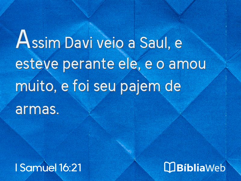 I Samuel 16:21 em imagem para compartilhar