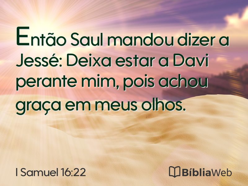 I Samuel 16:22 em imagem para compartilhar