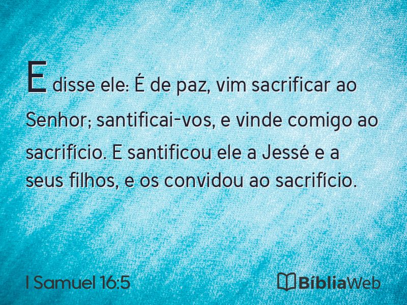 I Samuel 16:5 em imagem para compartilhar