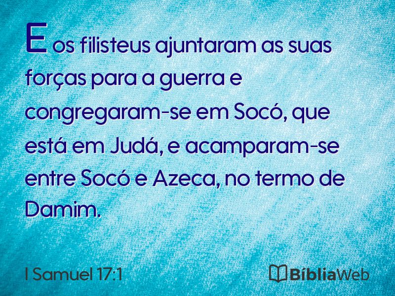 I Samuel 17:1 em imagem para compartilhar
