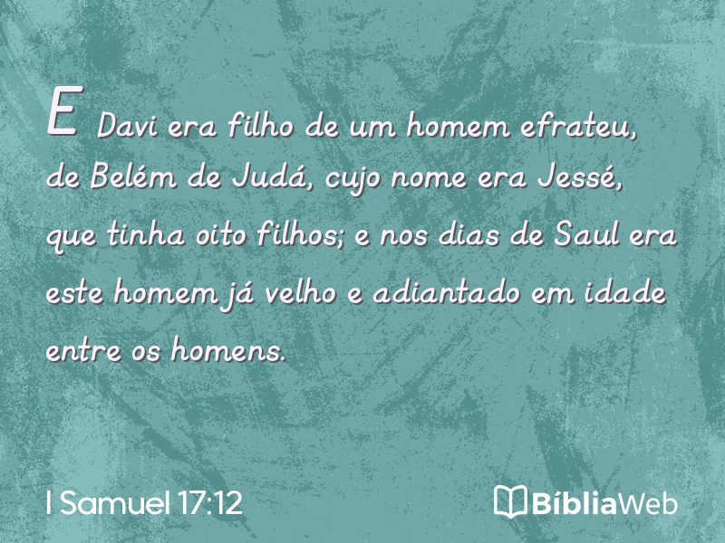 I Samuel 17:12 em imagem para compartilhar