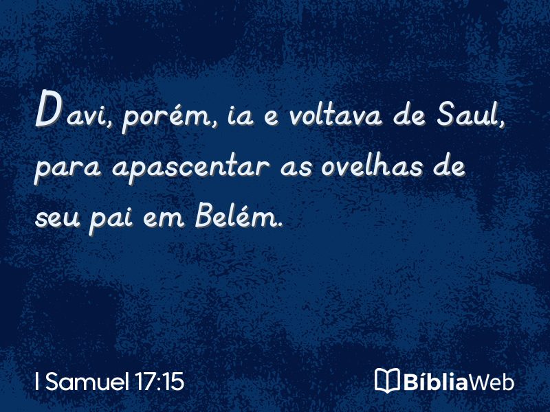 I Samuel 17:15 em imagem para compartilhar