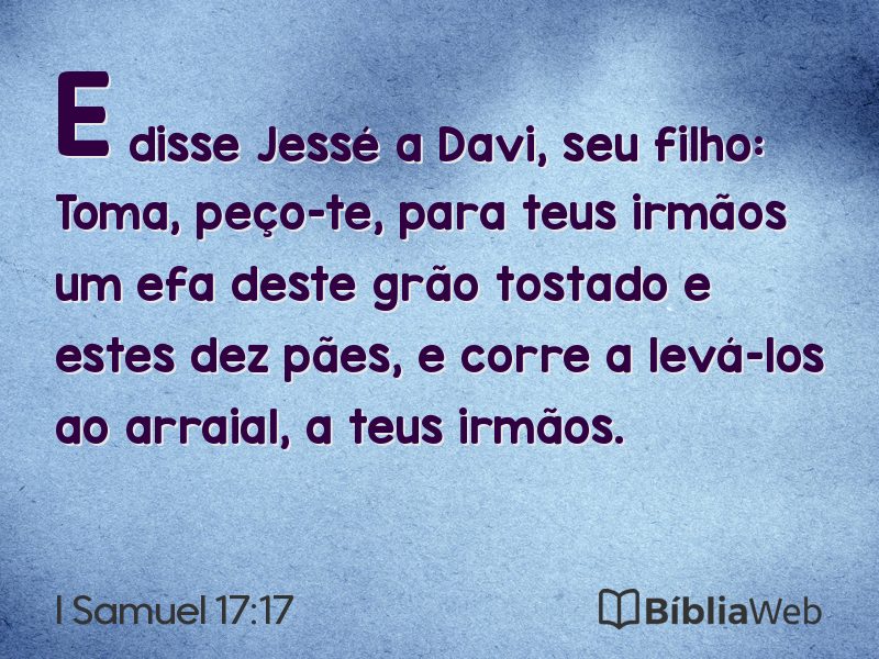 I Samuel 17:17 em imagem para compartilhar