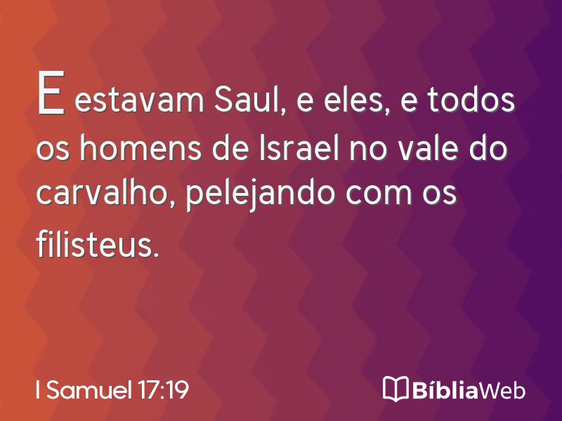 I Samuel 17:19 em imagem para compartilhar