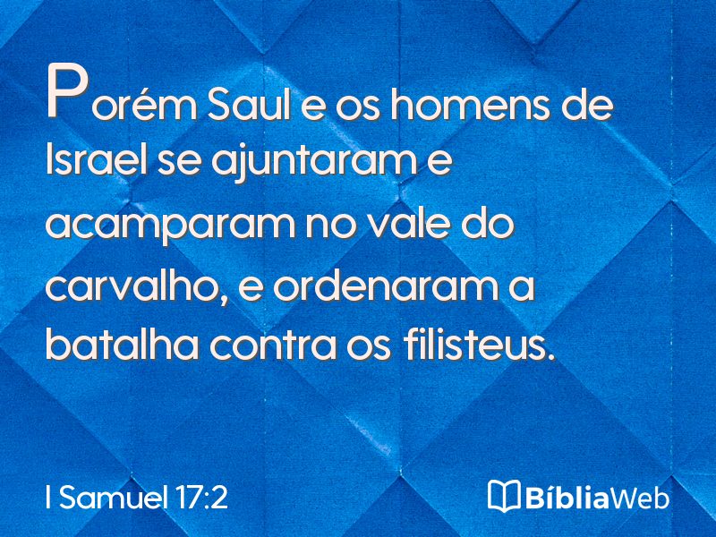 I Samuel 17:2 em imagem para compartilhar