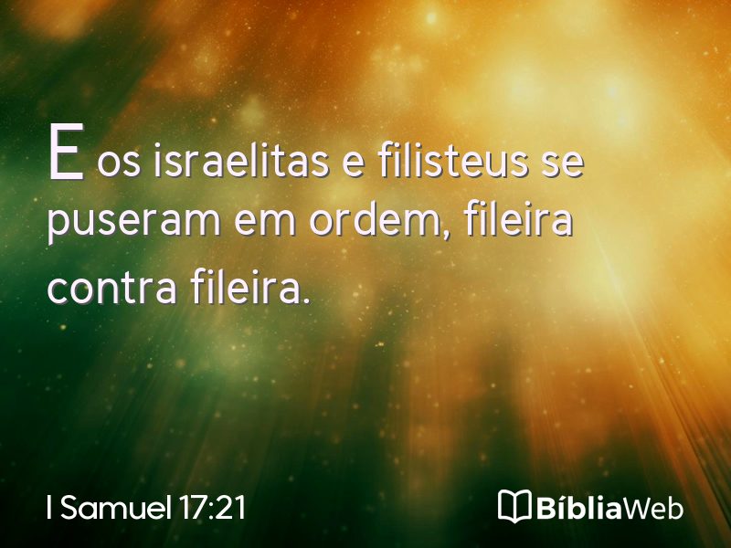 I Samuel 17:21 em imagem para compartilhar
