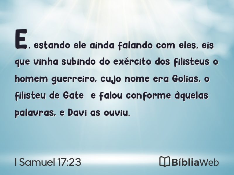 I Samuel 17:23 em imagem para compartilhar