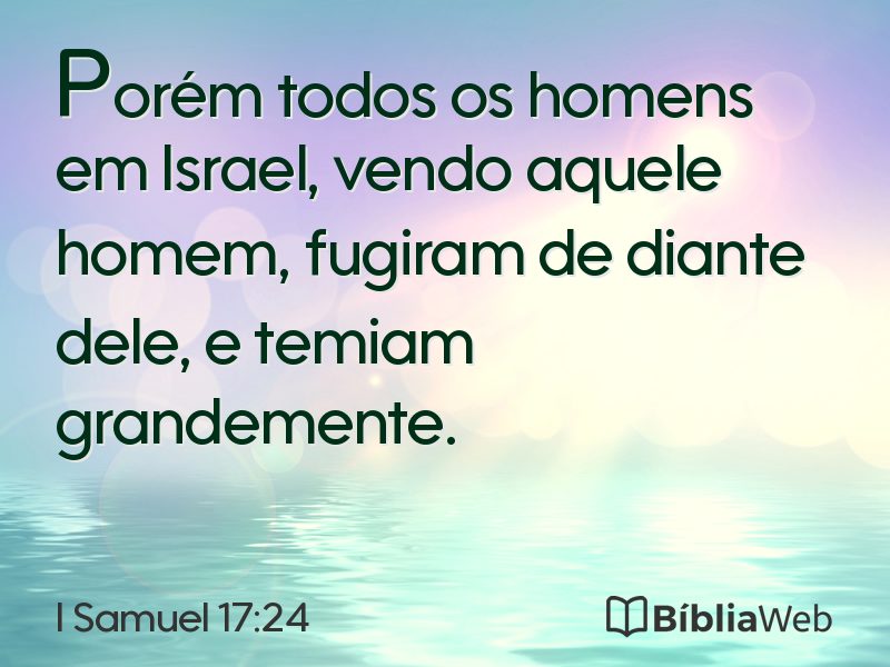 I Samuel 17:24 em imagem para compartilhar