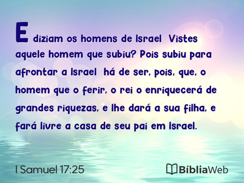 I Samuel 17:25 em imagem para compartilhar