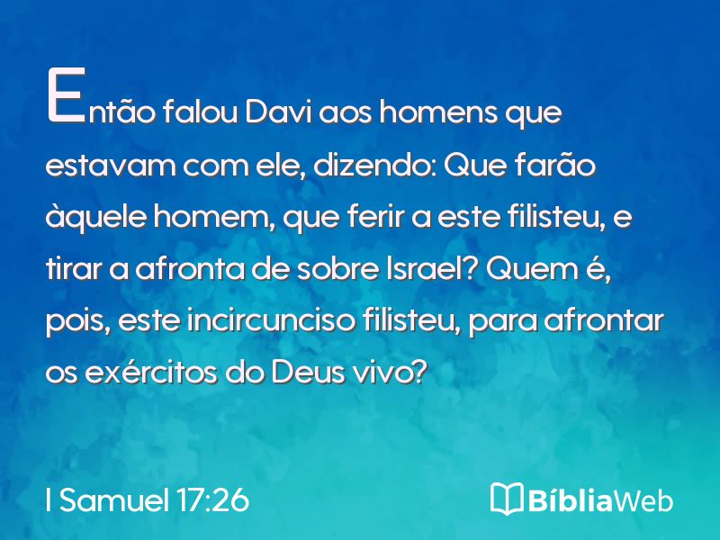 I Samuel 17:26 em imagem para compartilhar