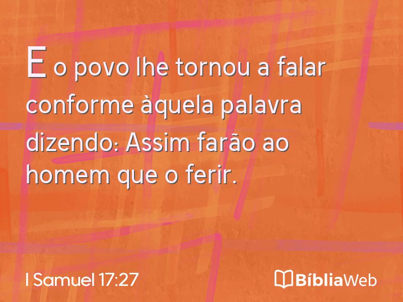 I Samuel 17:27 em imagem para compartilhar