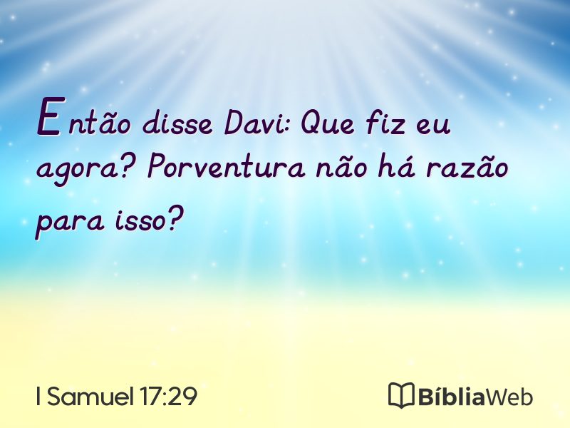 I Samuel 17:29 em imagem para compartilhar