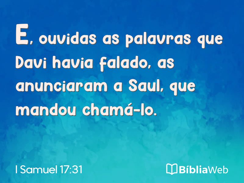 I Samuel 17:31 em imagem para compartilhar