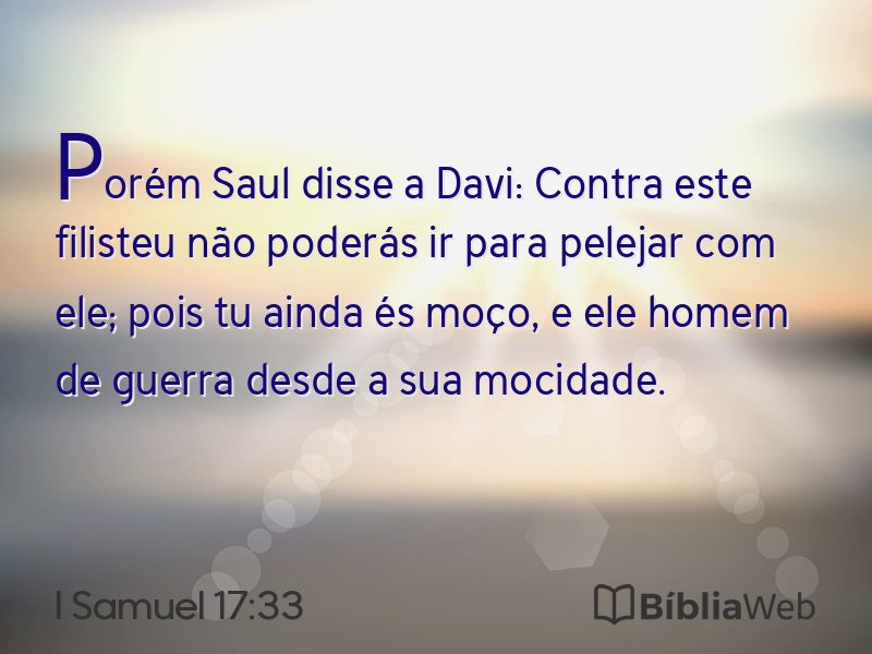 I Samuel 17:33 em imagem para compartilhar