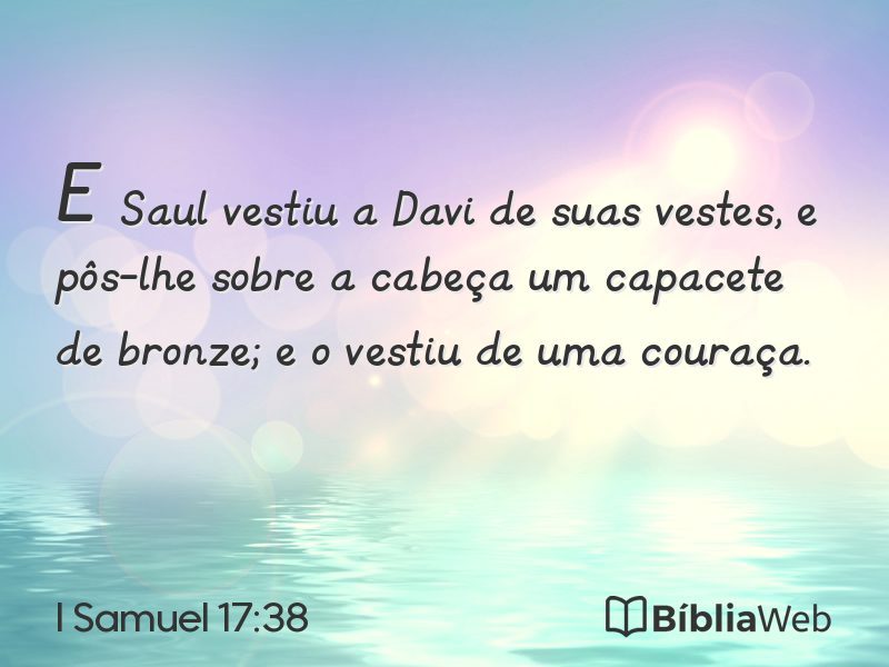 I Samuel 17:38 em imagem para compartilhar