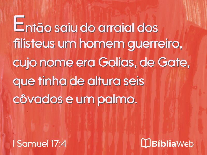 I Samuel 17:4 em imagem para compartilhar