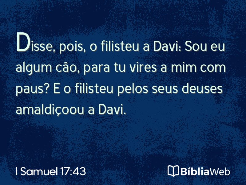 I Samuel 17:43 em imagem para compartilhar