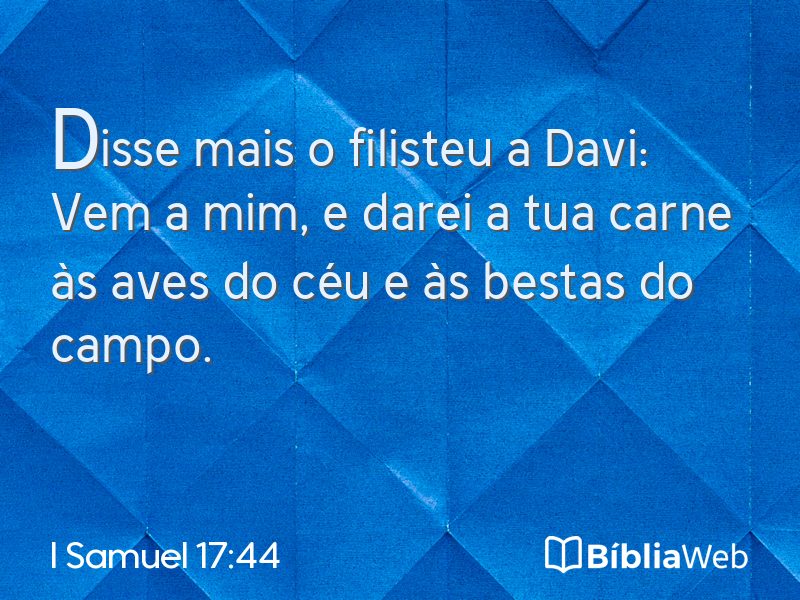 I Samuel 17:44 em imagem para compartilhar
