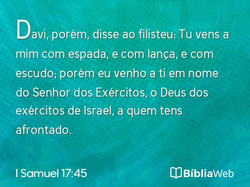 I Samuel 17:45 em imagem para compartilhar