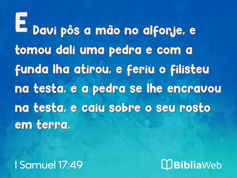 I Samuel 17:49 em imagem para compartilhar
